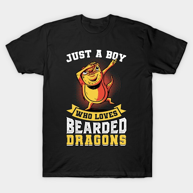 Just a Boy who loves Bearded Dragons T-Shirt by Peco-Designs